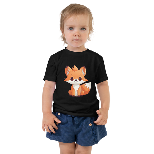 Toddler Short Sleeve Tee - Cute Fox 1