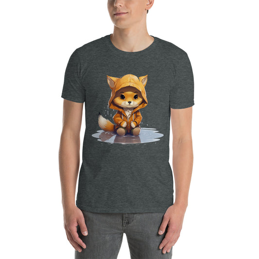 Short-Sleeve T-Shirt - Fox in the rain 1